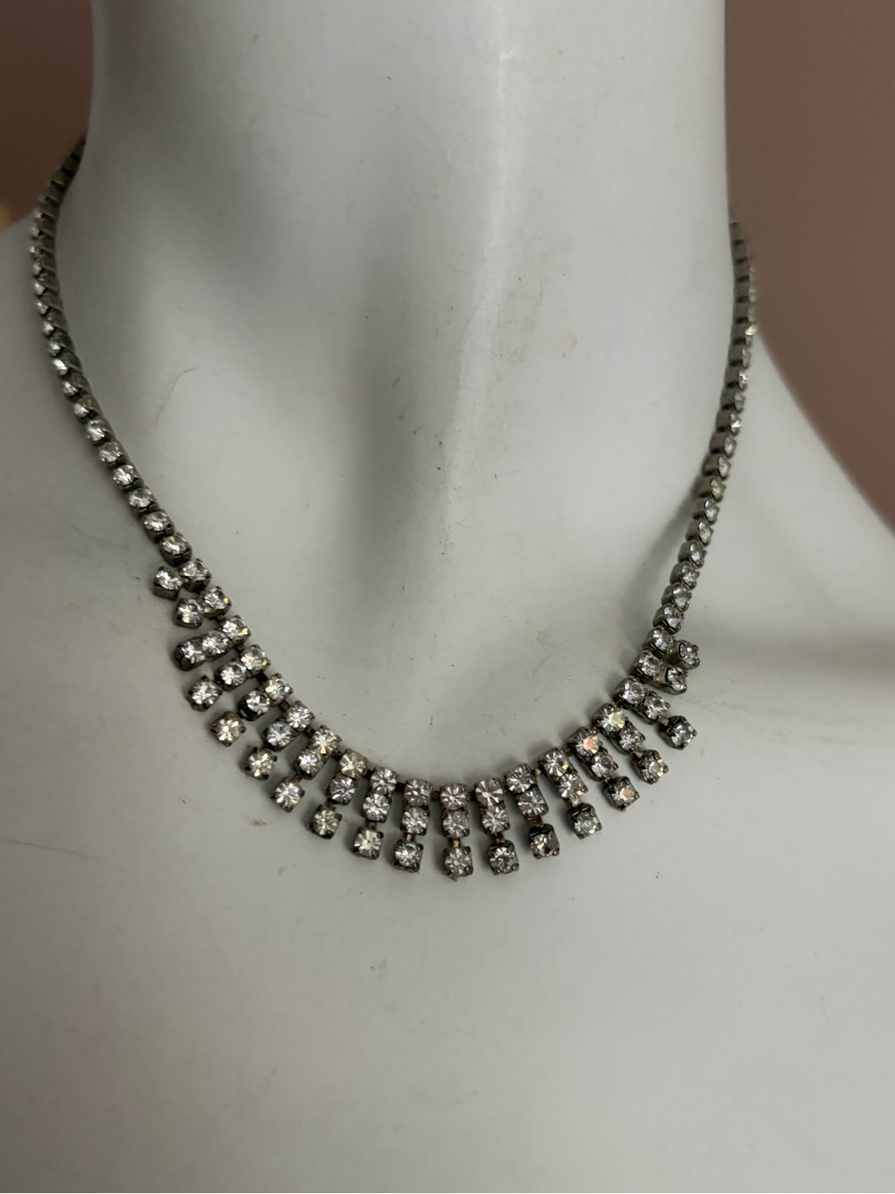 4/$100 Silver-Tone Crystal Fringe Necklace - Women Jewelry